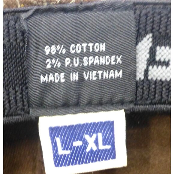 DC Shoes All Over Logo Graphics Brown Flexfit Cap L-XL - Picture 6 of 11